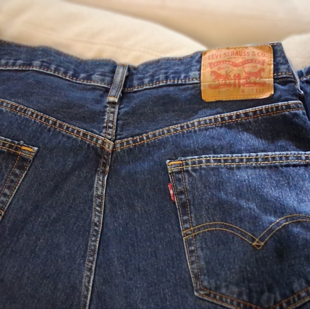 Levis 550 Jeans Mens 36x32 Blue Denim Straight Leg Vintage